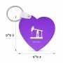 מחזיק מפתחות בצורת לב בעיצוב אישי עם השם שלך בעיצוב באר נפט גודל המחזיק 5 × 5 ס"מ