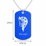 שרשרת דיסקיט מאלומיניום בעיצוב אישי עם השם שלך בעיצוב ראש סוס גודל הדיסקיט 2.9 × 5 ס"מ