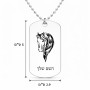 שרשרת דיסקיט מאלומיניום בעיצוב אישי עם השם שלך בעיצוב ראש סוס גודל הדיסקיט 2.9 × 5 ס"מ