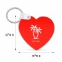 מחזיק מפתחות בצורת לב בעיצוב אישי עם השם שלך בעיצוב כפות ידיים גודל המחזיק 5 × 5 ס"מ