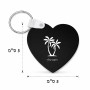 מחזיק מפתחות בצורת לב בעיצוב אישי עם השם שלך בעיצוב כפות ידיים גודל המחזיק 5 × 5 ס"מ