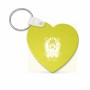 מחזיק מפתחות בצורת לב בעיצוב אישי עם השם שלך בעיצוב רוקנרול גודל המחזיק 5 × 5 ס"מ
