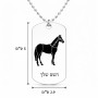 שרשרת דיסקיט מאלומיניום בעיצוב אישי עם השם שלך בעיצוב סוס גודל הדיסקיט 2.9 × 5 ס"מ