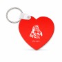 מחזיק מפתחות בצורת לב בעיצוב אישי עם השם שלך בעיצוב סנטה קלאוס גודל המחזיק 5 × 5 ס"מ
