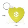 מחזיק מפתחות בצורת לב בעיצוב אישי עם השם שלך בעיצוב שלג גודל המחזיק 5 × 5 ס"מ
