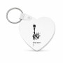 מחזיק מפתחות בצורת לב בעיצוב אישי עם השם שלך בעיצוב פסל החירות גודל המחזיק 5 × 5 ס"מ