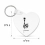 מחזיק מפתחות בצורת לב בעיצוב אישי עם השם שלך בעיצוב פסל החירות גודל המחזיק 5 × 5 ס"מ