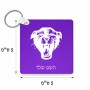 מחזיק מפתחות בצורת ריבוע בעיצוב אישי עם השם שלך בעיצוב פני פנטרה גודל המחזיק 5 × 5 ס"מ