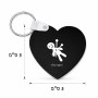 מחזיק מפתחות בצורת לב בעיצוב אישי עם השם שלך בעיצוב וודו גודל המחזיק 5 × 5 ס"מ
