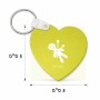 מחזיק מפתחות בצורת לב בעיצוב אישי עם השם שלך בעיצוב וודו גודל המחזיק 5 × 5 ס"מ