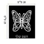 שלט אלומיניום גדול לחדר בעיצוב אישי עם השם שלך בעיצוב פרפר גודל השלט 20 × 25 ס"מ.