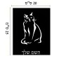 שלט אלומיניום גדול לחדר בעיצוב אישי עם השם שלך בעיצוב חתול גודל השלט 20 × 25 ס"מ.