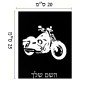 שלט אלומיניום גדול לחדר בעיצוב אישי עם השם שלך בעיצוב הארלי-דיווידסון גודל השלט 20 × 25 ס"מ.