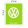 שלט אלומיניום גדול לחדר בעיצוב אישי עם השם שלך בעיצוב פולקסווגן גודל השלט 20 × 25 ס"מ.