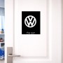 שלט אלומיניום גדול לחדר בעיצוב אישי עם השם שלך בעיצוב פולקסווגן גודל השלט 20 × 25 ס"מ.