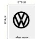 שלט אלומיניום גדול לחדר בעיצוב אישי עם השם שלך בעיצוב פולקסווגן גודל השלט 20 × 25 ס"מ.