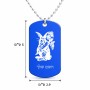 שרשרת דיסקיט מאלומיניום בעיצוב אישי עם השם שלך בעיצוב ארנב מחזיק גזר גודל הדיסקיט 2.9 × 5 ס"מ