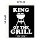 שלט אלומיניום גדול לחדר בעיצוב אישי עם השם שלך בעיצוב מלך הגריל גודל השלט 20 × 25 ס"מ.