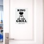 שלט אלומיניום גדול לחדר בעיצוב אישי עם השם שלך בעיצוב מלך הגריל גודל השלט 20 × 25 ס"מ.