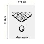 שלט אלומיניום גדול לחדר בעיצוב אישי עם השם שלך בעיצוב בריכה - ביליארד - גודל השלט 20 × 25 ס"מ.