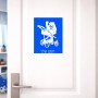 שלט אלומיניום גדול לחדר בעיצוב אישי עם השם שלך בעיצוב עגלת תינוק גודל השלט 20 × 25 ס"מ.