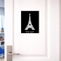שלט אלומיניום גדול לחדר בעיצוב אישי עם השם שלך בעיצוב מגדל אייפל גודל השלט 20 × 25 ס"מ.