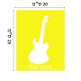 שלט אלומיניום גדול לחדר בעיצוב אישי עם השם שלך בעיצוב גיטרה גודל השלט 20 × 25 ס"מ.
