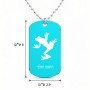 שרשרת דיסקיט מאלומיניום בעיצוב אישי עם השם שלך בעיצוב צפרדע טרופית גודל הדיסקיט 2.9 × 5 ס"מ