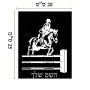 שלט אלומיניום גדול לחדר בעיצוב אישי עם השם שלך בעיצוב רוכב סוסים גודל השלט 20 × 25 ס"מ.