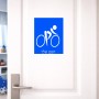 שלט אלומיניום גדול לחדר בעיצוב אישי עם השם שלך בעיצוב אופניים אולימפיים גודל השלט 20 × 25 ס"מ.