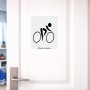 שלט אלומיניום גדול לחדר בעיצוב אישי עם השם שלך בעיצוב אופניים אולימפיים גודל השלט 20 × 25 ס"מ.
