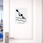 שלט אלומיניום גדול לחדר בעיצוב אישי עם השם שלך בעיצוב קיאק אולימפי גודל השלט 20 × 25 ס"מ.