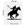 שלט אלומיניום גדול לחדר בעיצוב אישי עם השם שלך בעיצוב שחקן פולו - סוס גודל השלט 20 × 25 ס"מ.