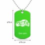 שרשרת דיסקיט מאלומיניום בעיצוב אישי עם השם שלך בעיצוב מכונית גודל הדיסקיט 2.9 × 5 ס"מ