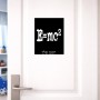 שלט אלומיניום גדול לחדר בעיצוב אישי עם השם שלך בעיצוב נוסחת אלברט איינשטיין גודל השלט 20 × 25 ס"מ.