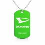 שרשרת דיסקיט מאלומיניום בעיצוב אישי עם השם שלך בעיצוב דייהטסו גודל הדיסקיט 2.9 × 5 ס"מ