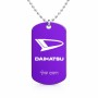 שרשרת דיסקיט מאלומיניום בעיצוב אישי עם השם שלך בעיצוב דייהטסו גודל הדיסקיט 2.9 × 5 ס"מ