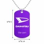 שרשרת דיסקיט מאלומיניום בעיצוב אישי עם השם שלך בעיצוב דייהטסו גודל הדיסקיט 2.9 × 5 ס"מ