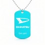 שרשרת דיסקיט מאלומיניום בעיצוב אישי עם השם שלך בעיצוב דייהטסו גודל הדיסקיט 2.9 × 5 ס"מ