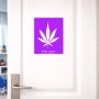 שלט אלומיניום גדול לחדר בעיצוב אישי עם השם שלך בעיצוב עלה מריחואנה - גראס גודל השלט 20 × 25 ס"מ.