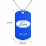 שרשרת דיסקיט מאלומיניום בעיצוב אישי עם השם שלך בעיצוב לחצות גודל הדיסקיט 2.9 × 5 ס"מ