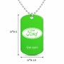 שרשרת דיסקיט מאלומיניום בעיצוב אישי עם השם שלך בעיצוב לחצות גודל הדיסקיט 2.9 × 5 ס"מ