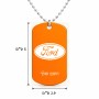 שרשרת דיסקיט מאלומיניום בעיצוב אישי עם השם שלך בעיצוב לחצות גודל הדיסקיט 2.9 × 5 ס"מ