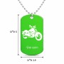 שרשרת דיסקיט מאלומיניום בעיצוב אישי עם השם שלך בעיצוב הארלי-דיווידסון גודל הדיסקיט 2.9 × 5 ס"מ