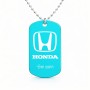 שרשרת דיסקיט מאלומיניום בעיצוב אישי עם השם שלך בעיצוב הונדה 2 גודל הדיסקיט 2.9 × 5 ס"מ