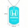 שרשרת דיסקיט מאלומיניום בעיצוב אישי עם השם שלך בעיצוב הונדה 2 גודל הדיסקיט 2.9 × 5 ס"מ