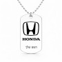 שרשרת דיסקיט מאלומיניום בעיצוב אישי עם השם שלך בעיצוב הונדה 2 גודל הדיסקיט 2.9 × 5 ס"מ