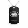 שרשרת דיסקיט מאלומיניום בעיצוב אישי עם השם שלך בעיצוב לנד רובר גודל הדיסקיט 2.9 × 5 ס"מ
