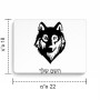 פד לעכבר בעיצוב אישי עם השם שלך בעיצוב זאב גודל הפד 22 × 18 ס"מ