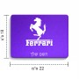 פד לעכבר בעיצוב אישי עם השם שלך בעיצוב פרארי גודל הפד 22 × 18 ס"מ